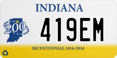 IN license plate 419EM