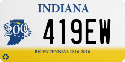 IN license plate 419EW