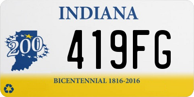 IN license plate 419FG