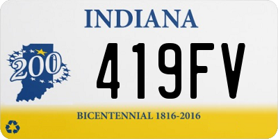IN license plate 419FV