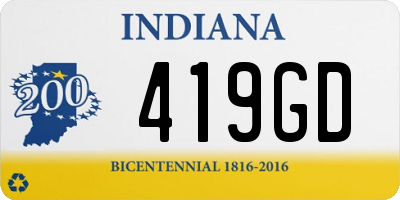 IN license plate 419GD