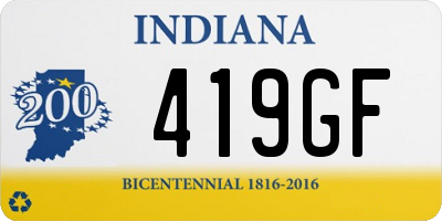 IN license plate 419GF