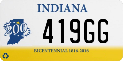 IN license plate 419GG