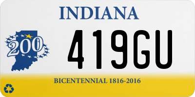 IN license plate 419GU