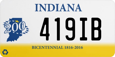 IN license plate 419IB