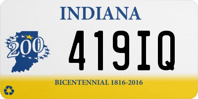 IN license plate 419IQ