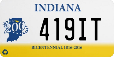 IN license plate 419IT