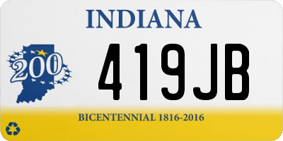 IN license plate 419JB