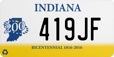 IN license plate 419JF