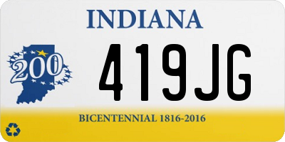 IN license plate 419JG