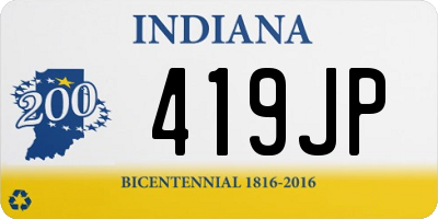 IN license plate 419JP