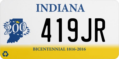 IN license plate 419JR