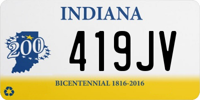 IN license plate 419JV