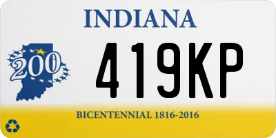 IN license plate 419KP