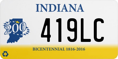 IN license plate 419LC