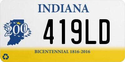 IN license plate 419LD