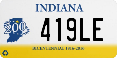 IN license plate 419LE