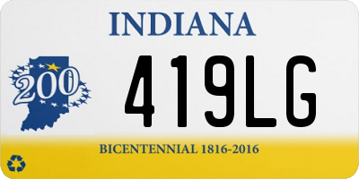 IN license plate 419LG