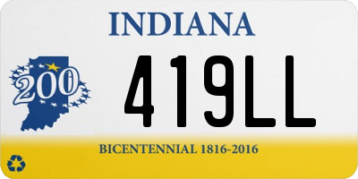 IN license plate 419LL