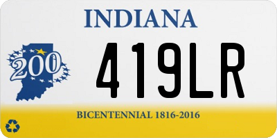 IN license plate 419LR