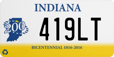 IN license plate 419LT