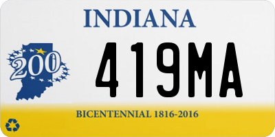 IN license plate 419MA