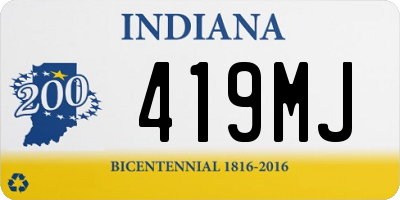IN license plate 419MJ