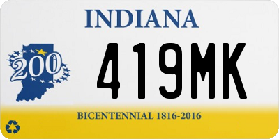 IN license plate 419MK