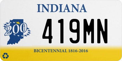 IN license plate 419MN