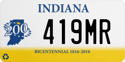 IN license plate 419MR