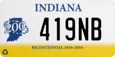 IN license plate 419NB