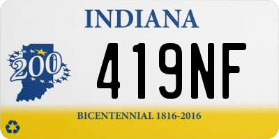 IN license plate 419NF