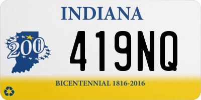 IN license plate 419NQ