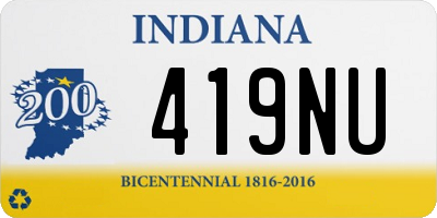 IN license plate 419NU