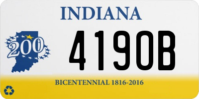 IN license plate 419OB