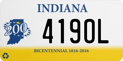 IN license plate 419OL