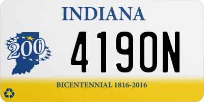 IN license plate 419ON