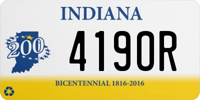 IN license plate 419OR
