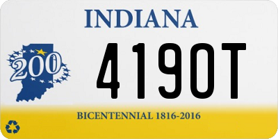 IN license plate 419OT