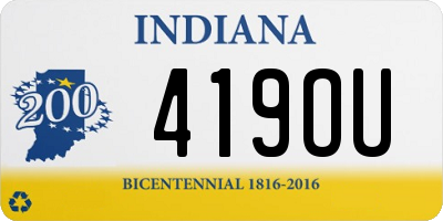 IN license plate 419OU