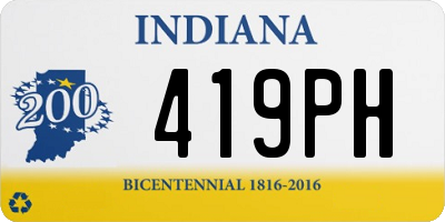 IN license plate 419PH