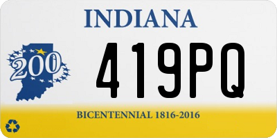 IN license plate 419PQ