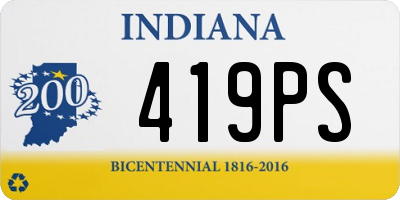 IN license plate 419PS