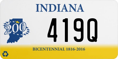 IN license plate 419Q