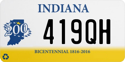 IN license plate 419QH