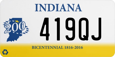 IN license plate 419QJ