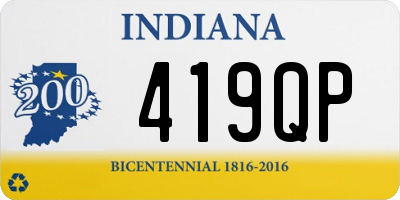 IN license plate 419QP