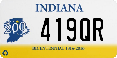 IN license plate 419QR