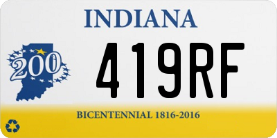 IN license plate 419RF