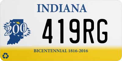 IN license plate 419RG